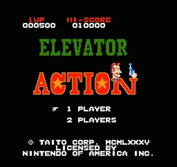 Elevator Action (USA) (Virtual Console) screen shot title